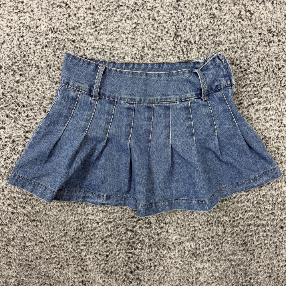 Sincerely Jules Skirt Womens Medium Blue Denim Pleated Mini Casual Summer